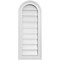 Ekena Millwork Round Top Surface Mount PVC Gable Vent: Functional, w/ 2"W x 1-1/2"P Brickmould Frame, 12"W x 30"H GVPRT12X3002SF - alternate 1
